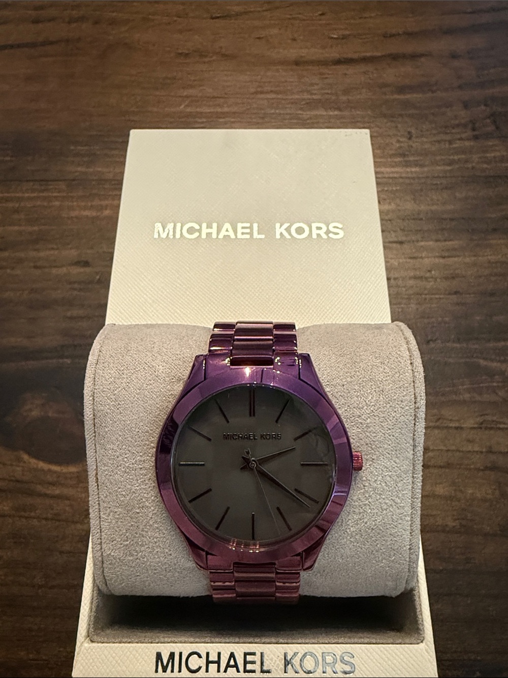 Michael Kors MK3551 Plum Tone Slim Runway Women's Watch